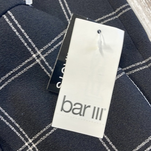 Bar III NWT Black White Window Pain Pull On High Waist Dress Pants Size Small - Picture 4 of 6